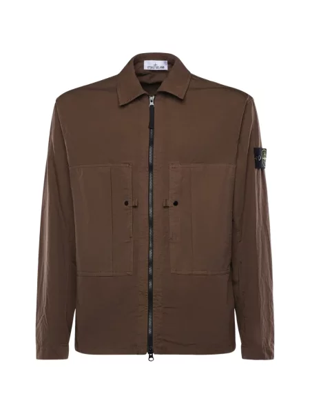 Geacă Stone Island cu strasuri maro