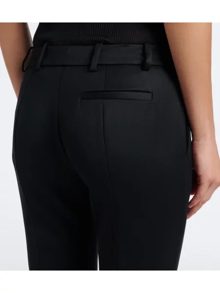 Pantaloni Mcqueen de lână evazate negru