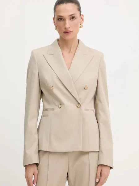 Volnen suknjič BOSS bež