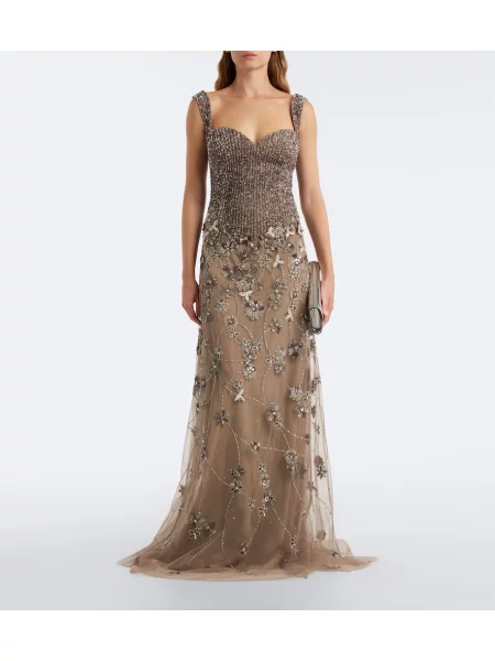 Rochie Georges Hobeika din tul gri