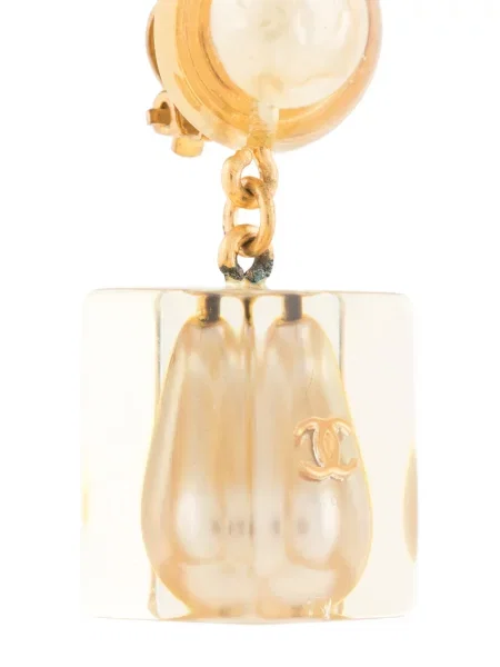 Náušnice Chanel Pre-owned zlaté