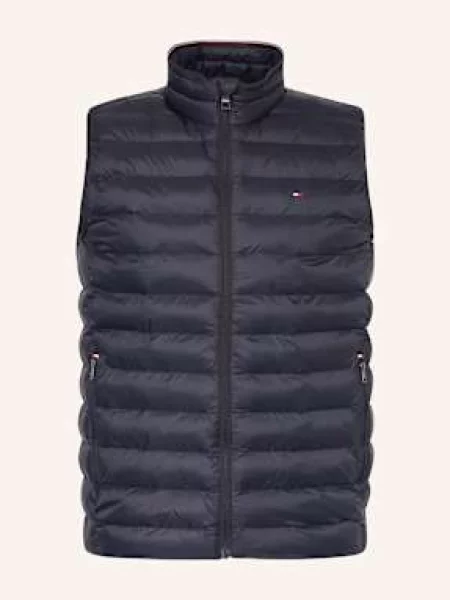 Tommy Hilfiger Prošívaná Vesta tmavě modrá