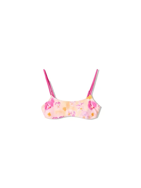 Bershka Sutien costum de baie mov orhidee / portocaliu pastel roz