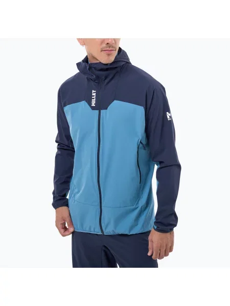 Мъжко софтшел яке Millet Kamet Xcs Light Hoodie coronet blue/saphir синьо