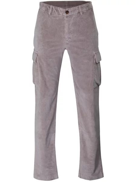 Pantaloni cargo Moorer de catifea cord gri