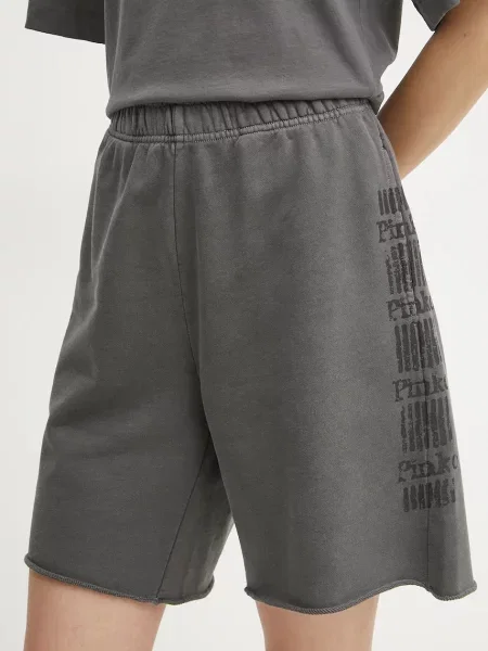 Pinko szorty z nadrukiem high waist szary