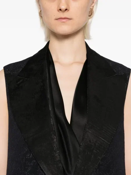 Vestă Blaklace cu model floral cu imagine negru