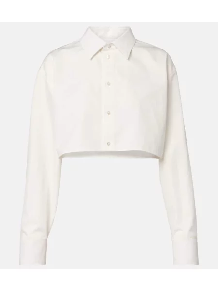 Cropp cămașă Balenciaga de mătase alb