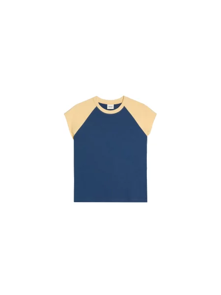 Bershka Tricou gențiană / portocaliu piersică albastru