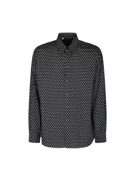 Koszula Dolce And Gabbana w geometryczne wzory biała