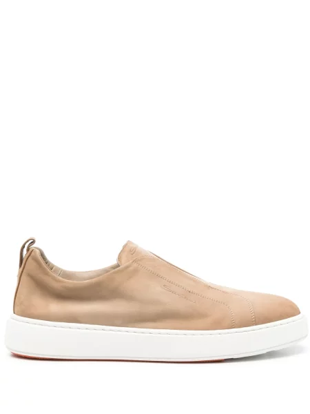 Pantofi loafer Santoni din piele de căprioară