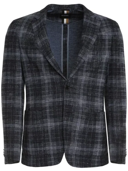 Sacou Boss în carouri albastru