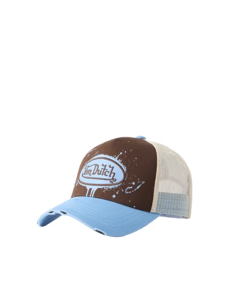 Von Dutch Originals Șapcă turcoaz / maro închis alb