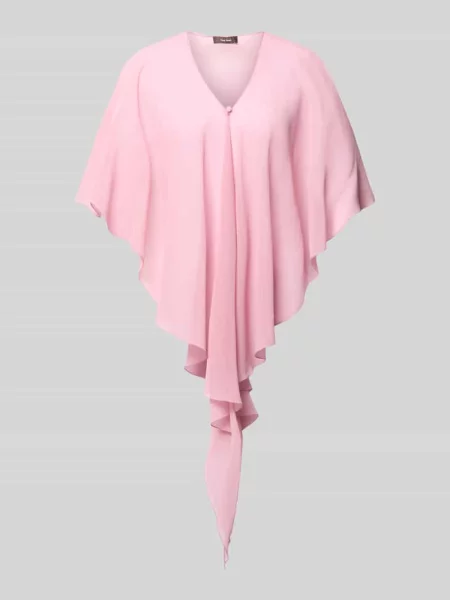 Kurtka koktajlowa w kroju relaxed fit o półprzezroczystym designie Vera Mont różowa