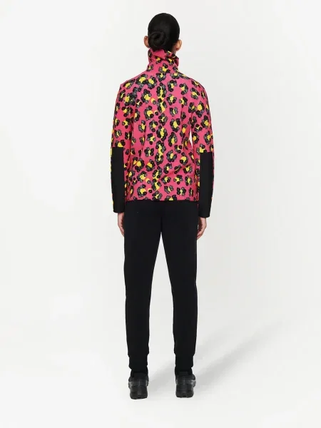 Pulover Aztech Mountain cu imagine cu model leopard roz
