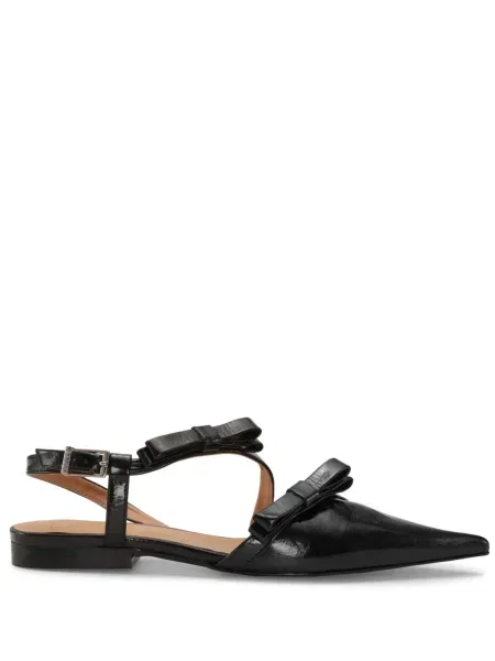 Balerini Ganni cu funde slingback negru