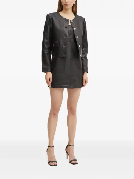Costum de baie Michael Michael Kors cu broderie chunky cu dungi negru