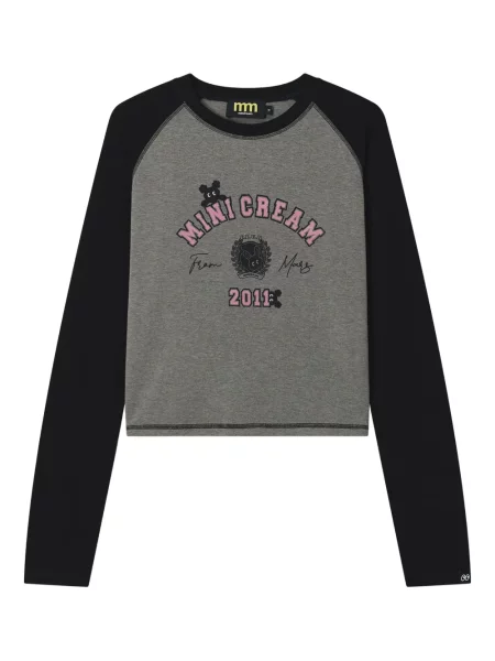 Mały top Mini Cream o krotszym kroju szary