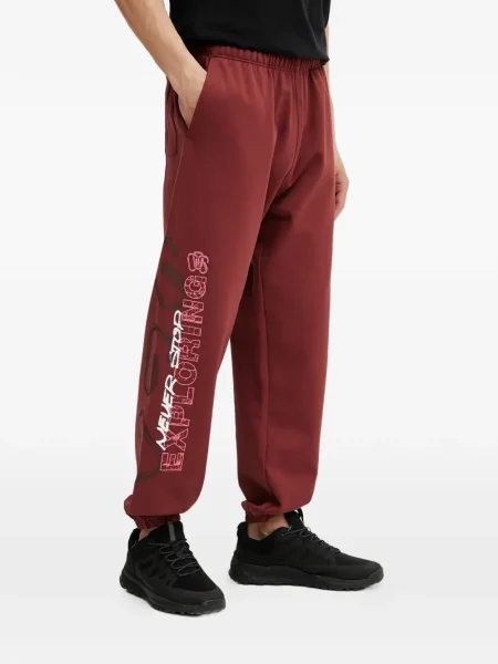Pantaloni The North Face cu imagine roșu