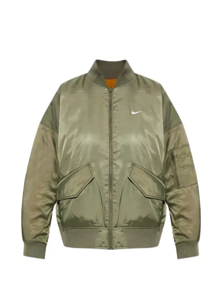 Reversibil geacă bomber Nike cu broderie verde
