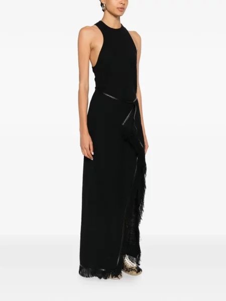 Rochie midi Nanushka drapată negru
