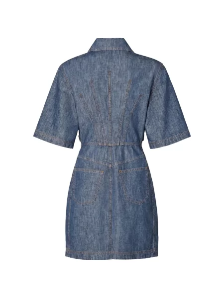 Rochie Fendi din piele albastru