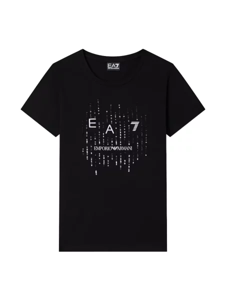 Μπλούζα Ea7 Emporio Armani με παγιέτες μαύρο