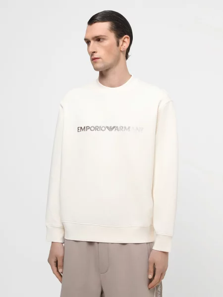 Світшот Emporio Armani молочний