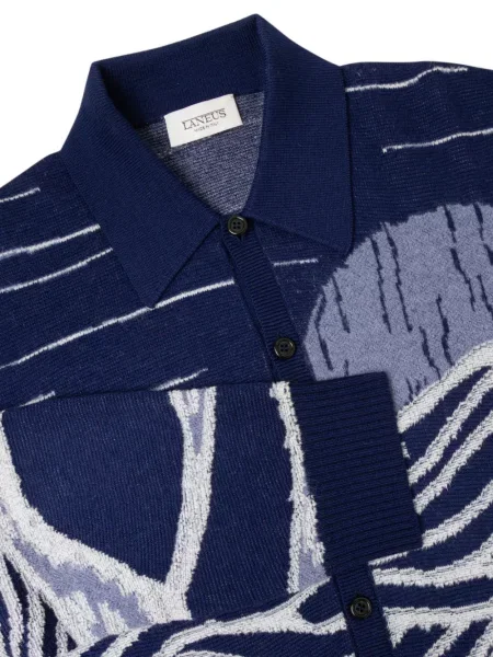 Cardigan Laneus tricotate albastru
