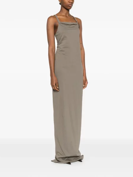 Maxi rochie maxi Rick Owens de costum cu bretele gri
