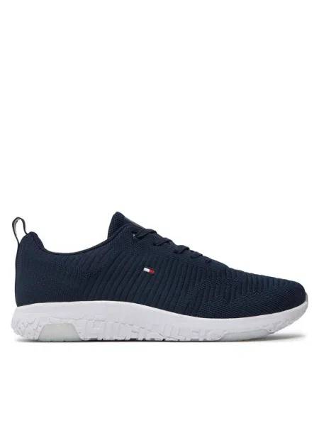 Tommy Hilfiger Сникърси Corporate Knit Rib Runner тъмносин