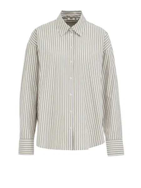 WE Fashion Bluză gri taupe alb