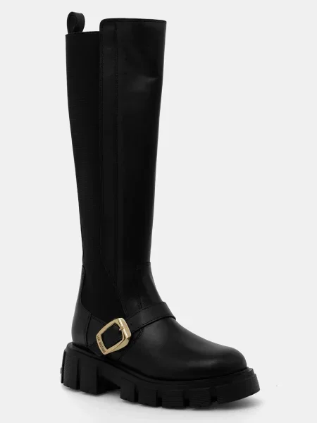 Love Moschino csizma lapos talpú fekete