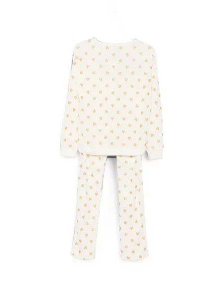 Пижама Petit Bateau с принт със сърца
