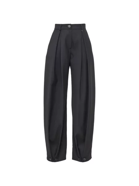 Pantaloni Nissa de lână negru