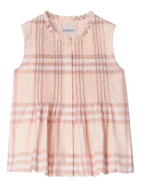 Koszula dziecięca Burberry różowa