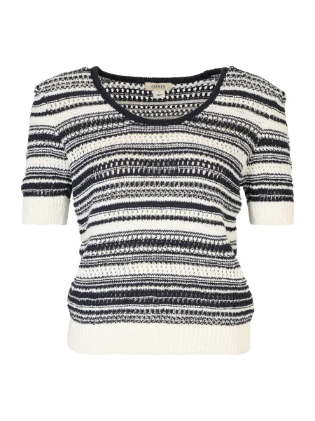 Oasis Pulover bleumarin alb