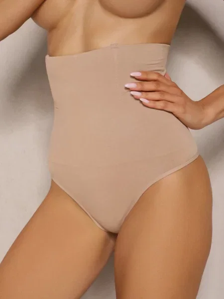 Bielizna modelująca Majtki o Kroju Fig High Waist Tillara beżowa