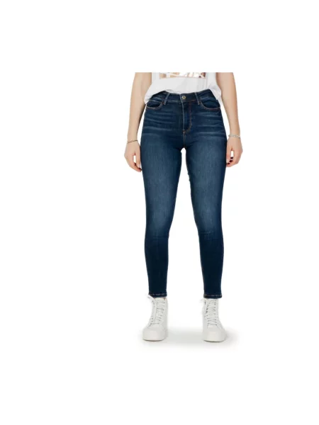 Guess Jeansy Granatowy Skinny Fit niebieskie