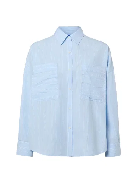 HUGO BLUE bluzka koszulowa Edafnena Kobiety niebieski|biały w 34 biała