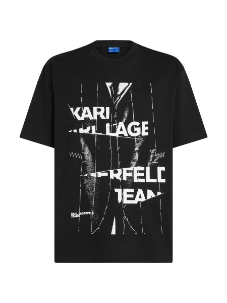 Τζιν πουκάμισο Karl Lagerfeld Jeans λευκό