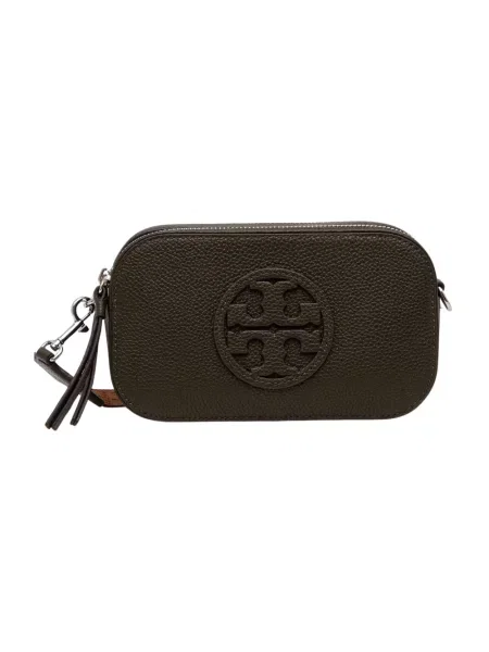 Tory Burch torebka crossbody skórzana Miller Mini zielona