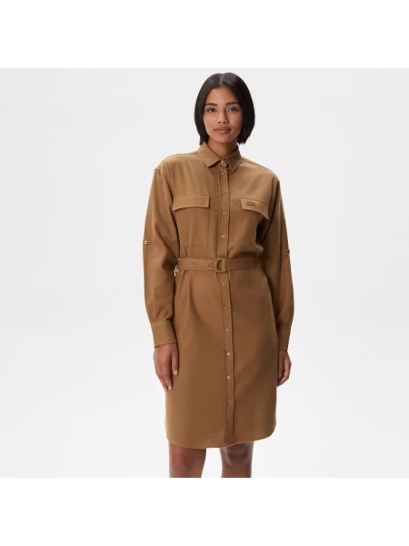Lacoste Sukienka Lacoste beżowa