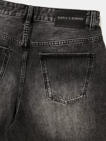 Supply&demand Szorty Denim Birch czarne