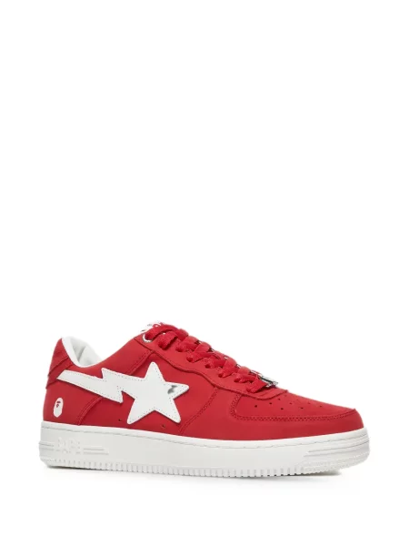 Sneakerși A Bathing Ape® din piele de căprioară roșu