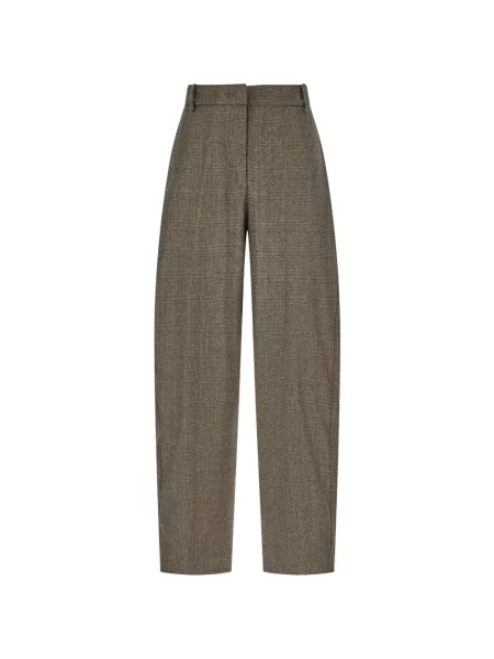 Pantaloni Panicale în carouri maro