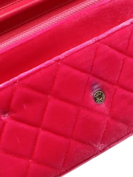 Sametový prošívaný náhrdelník Chanel Pre-owned růžový