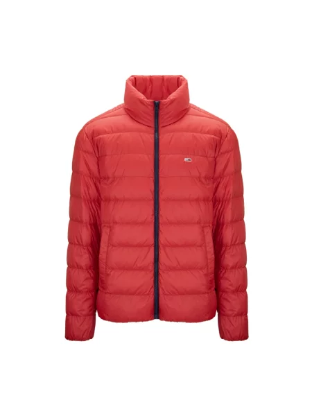 Kurtka Tommy Hilfiger z kapturem czerwona