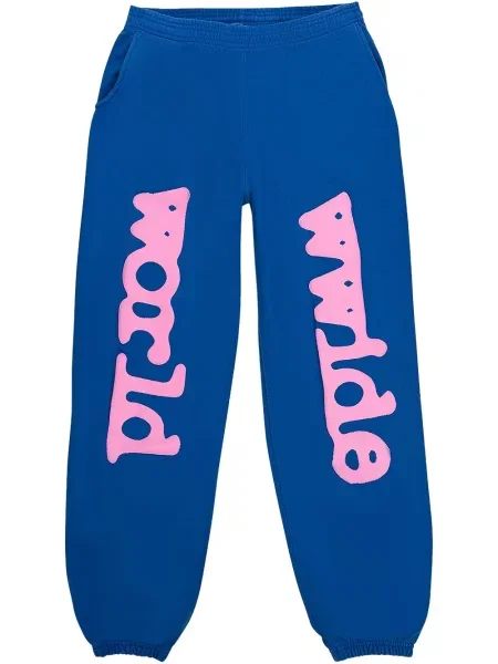 Pantaloni Sp5der alergare albastru