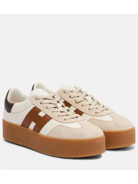 Sneakerși Hogan din piele de căprioară cu platformă